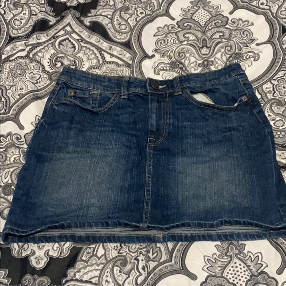 Dark Jean Mini Skirt